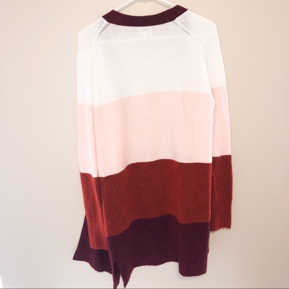 J Crew Factory Color Block Sweater Cardigan - Picture 3 of 4